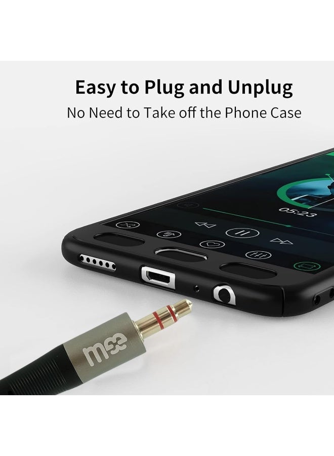 iMee 3.5mm AUX Audio Cable Male to Male 1 Meter Universal Stereo Cord with Gold Plated Connectors Braided Aluminum Alloy Wire Hi-Fi Sound for Car Audio Speaker Headphones Laptop Smartphone Model IM-209 - Image 4